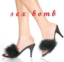 SEXY Marylin sabot sandali neri da camera tacco 7,5 dal numero 35 al 46 GLAMOUR