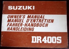 Suzuki DR400S 1981 manuale uso