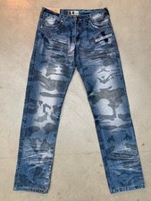 Jeans da uomo Y2K blu con