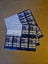 Lotto Etichette Fiat Lubrificanti Tagliando Olio Urania 5 Schede Complete