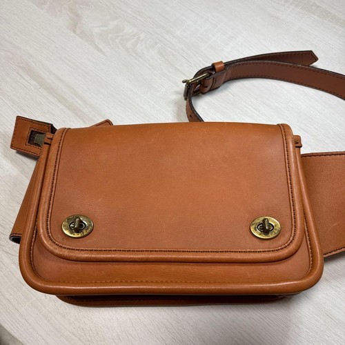 Coach body bag - leather, brown