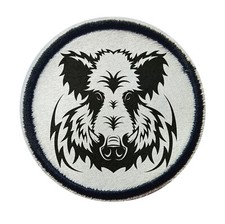 cinghiale Toppa patch termoadesiva personalizzabile ricamo/stampa caccia maiale