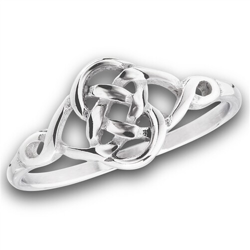 Anello nodo celtico acciaio - in,
