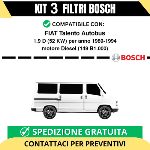Kit bosch filtri tagliando - filtri,