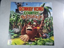 Donkey Kong Country Returns Gamestop Nintendo Wii Promo Display Poster 24 x 24