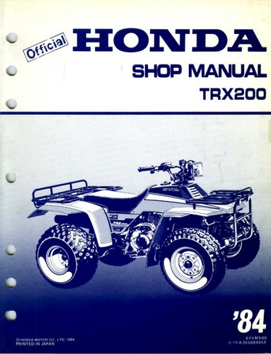 1984 honda trx200 motorcycle - honda,