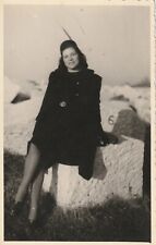 B5 - Foto Photo Fotografia Fotocartolina Anni 40 - Donna Cappello con piuma