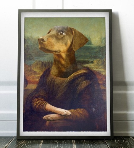 Monna lisa pinscher poster - pinscher,