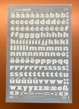 LETRASET 3053 GILL KAYO 72 pt bianco/bianco trasferimento lettere grattugia nuove new 