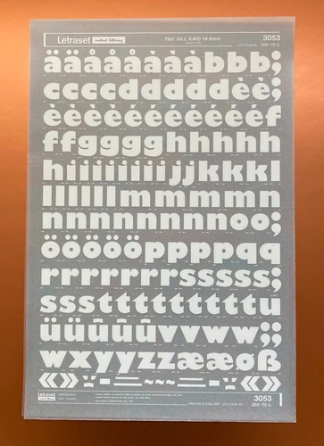 Letraset 3053 gill - letraset,