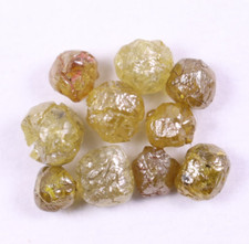 Diamante grezzo naturale 0,61 ct diamante grezzo giallo diamante grezzo non t...