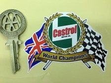 Adesivo CASTROL Campioni del Mondo Bandiere Scroll auto moto