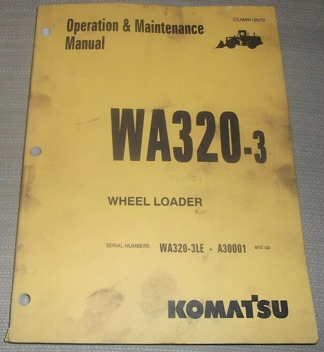 Komatsu wa320 manuale - komatsu, wa320-3