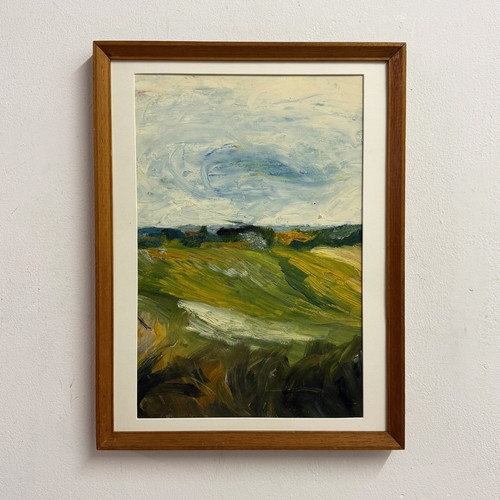 Quadro olio paesaggio vintage