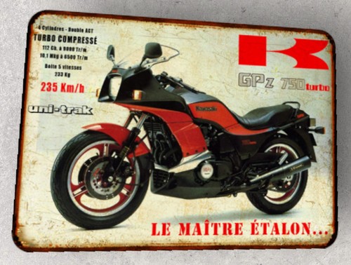 Plaque métal vintage - plaque, kawasaki