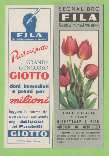 Segnalibro fila serie fiori - serie,