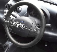 Coprivolante In Pelle Nera Di Lusso Per Fiat Seicento 1998-2010