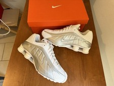 Nike Shox R4 White Metallic Silver - Size EU 47.5 - US 14.5 - UK 12