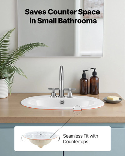 Lavandino bagno semi incasso