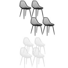 HOMCOM Set 4 Sedie Moderne con