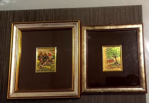 Coppia quadri foglia - quadri,