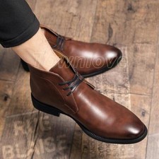 Scarpe alte uomo eleganti formali tinta unita business stringate pompa lavoro festa