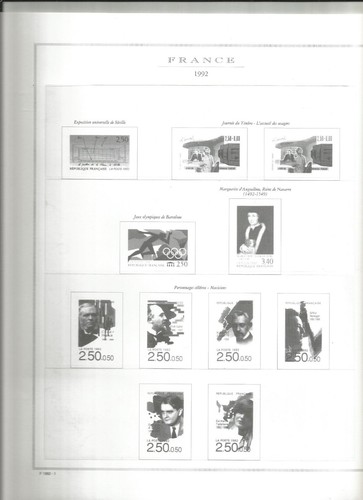Francia 1992 fogli - 1992, marini