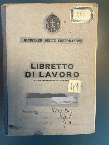 Libretto lavoro 1937 - di,
