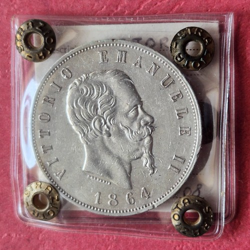 Lire 1864 napoli scudo - 5,