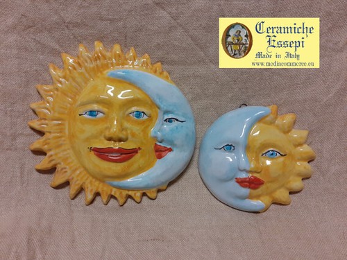 Sole con luna ceramica - x,