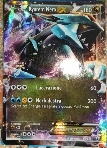 Carta pokémon kyurem nero - pokémon,
