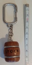 PORTACHIAVI PUBBLICITARIO LIQUORE STOCK BOTTE LEGNO E METALLO VINTAGE RARO VEDI.