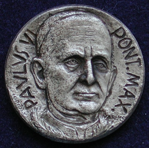 Medaglietta papa paolo - paolo, vi°
