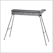 BARBECUE FBM2 CUOCI SPIEDINI ARROSTICINI FERRO ACCIAIO PIEGHEVOLE GRIGIO 80 cm