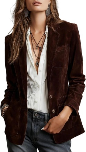 Giacca blazer donna marrone