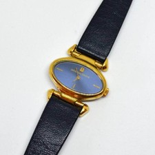 Orologio antico Universal Geneve classico oro quadrante blu donna vintage