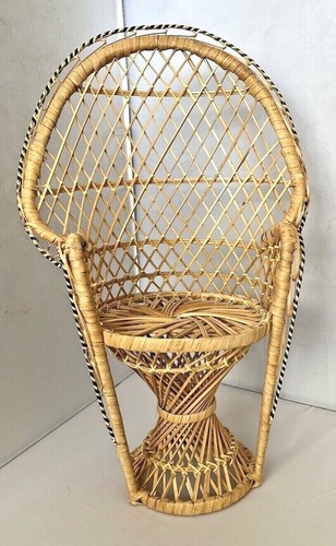 Sedia vintage vimini - in, pavone
