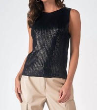 Elan Coated Sweater Tank Size