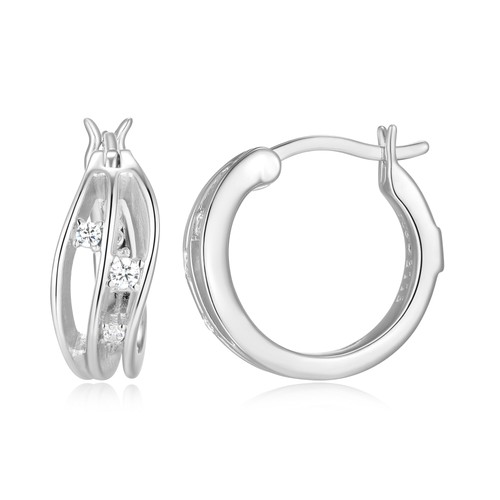 Orecchini huggie 15mm argento - orecchini,