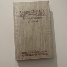 Le Due Apologie Di David. S. Ambrogio. Città Nuova Editore. Biblioteca Ambrosian