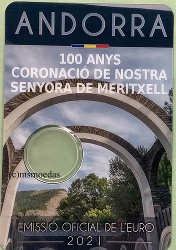 Andorra euro coin card - euro, 2021