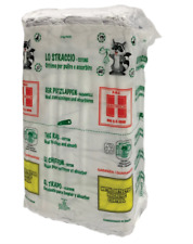 Pezzame stracci pulizia in cotone bianchi sterilizzato confezione 2 kg