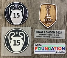 Set distintivo patch manica braccio Real Madrid 15 Champions League 2024/25