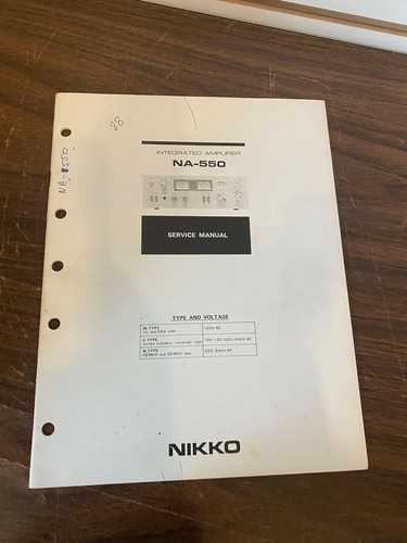 Nikko 550 amplifier manuale - na-550,