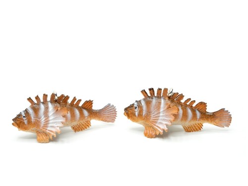 Pesce con spine orecchini - pesce,
