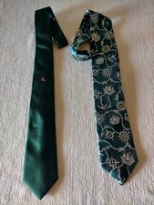 VINTAGE CRAVATTA MARINA NAVI porto timone vela ancora lotto - Ship ties lot