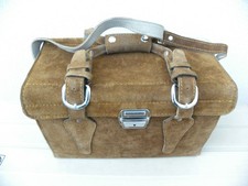 VINTAGE PHOTO BAG  IN VERA PELLE SCAMOSCIATA (PER NIKON,CANON,EXAKTA,ETC)