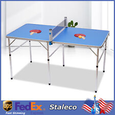 Tavolo da Ping Pong Pieghevole con Rete Tavolo da Ping Pong da Interno Esterno Pieghevole