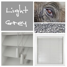 Tende Veneziane in Legno Grigio Chiaro Easy Fit Qualità su Misura 50 mm