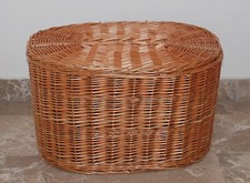 Cestino con coperchio Bauletto in Vimini bici bicicletta bagno camera 47X32XH29